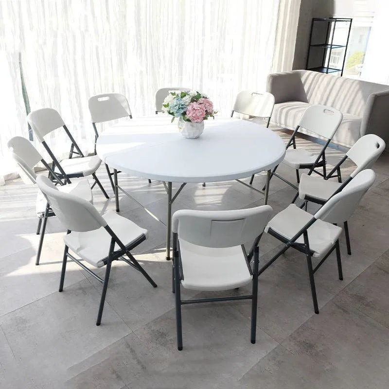 Wholesale 6ft 10/8 People Wedding Dining Folding Table Banquet Plastic Round Table for Events