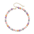 Fashion Women Jewellery 18k Gold Plated Gold Black Long Chain Mother of  Glass Pearl Choker Necklace
