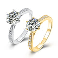 Abiding 1Ct Moissanite Lab Diamond Fine Jewelry 6 Claws Moissanite in White Gold Women Engagement Ring for Wedding