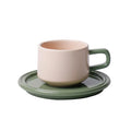 Light Luxury Ins Quirky Color Coffee Cup Nordic Simple Afternoon Tea Ceramic Cup Korean Office Coffee Cup Saucer