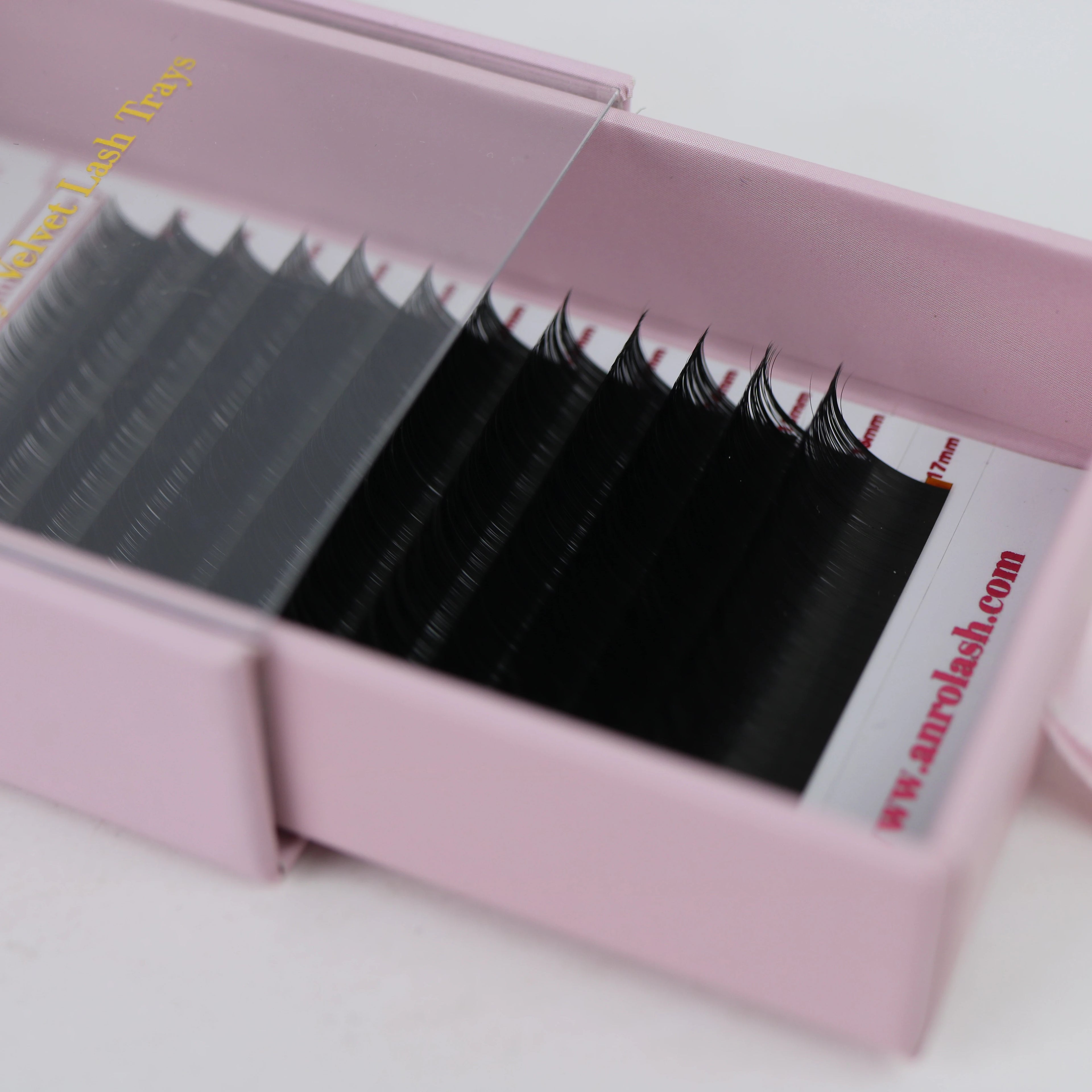 Sample Black Dark Matte Mink Lash Trays Volume Classic Wholesale Cashmere Eyelash Extensions Trays