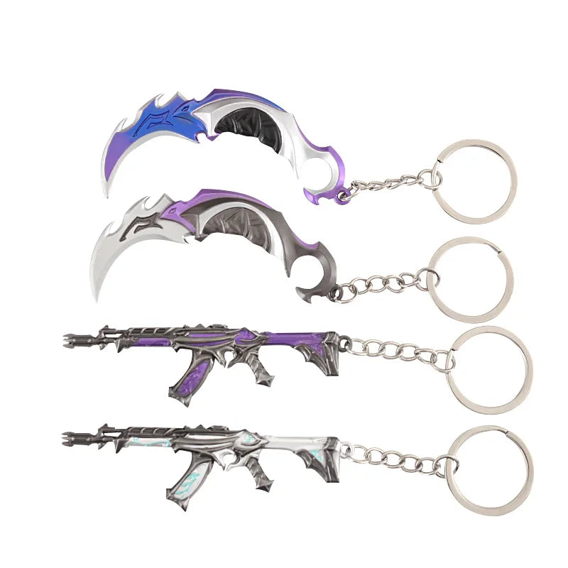 9cm Mini Metal Valorant Keychain Valorant Knife Keychains Mini Valorant Karambit