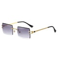 Small Square Rimless Sunglasses Women Retro Polygon Gradient Sun Glasses Vintage Lady Female Eyewear