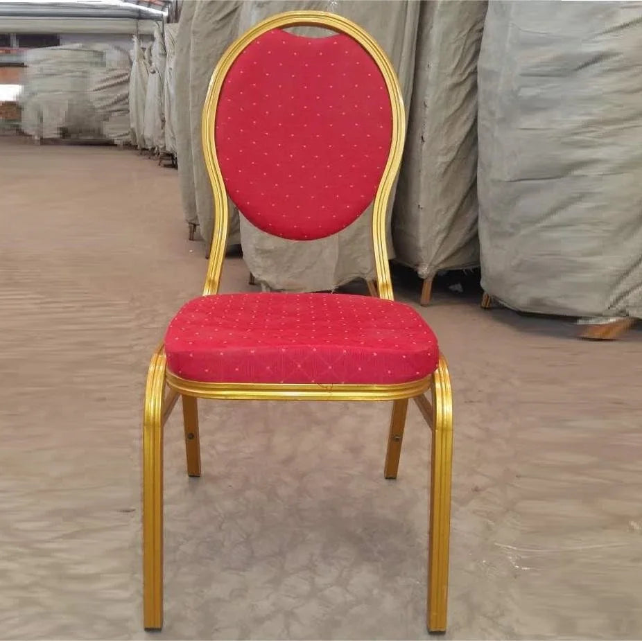 Hot Ssles Cheap Durable Modern Foshan Banquet Chair Iron and Leather Hotel Furniture