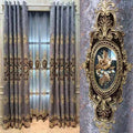 European Chenille Embroidered High-end Curtains Finished Custom Curtains for Living Room Bedroom and Study Room