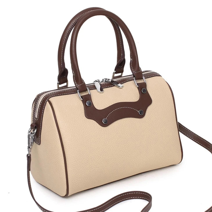Women's Luxury Genuine Leather Tote Bag Cost-Effective Wholesale New Handbag with Zipper Closure Top Sale