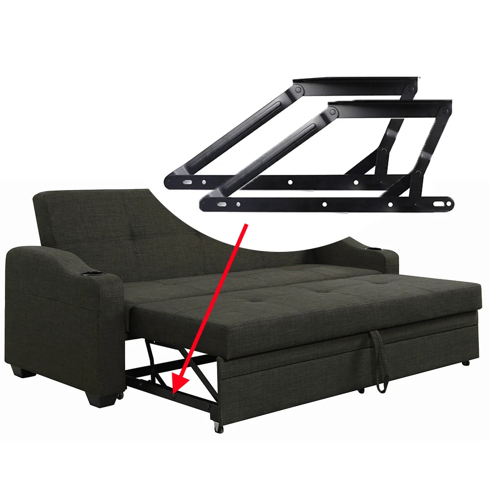 Sofa Bed Mechanism System Pull up Bracket Hinges  Parallel Storage Rack Sliding and Lifting Pull Out Folding Sofa Bed