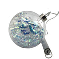 Battery Operated LED Glass Bauble Ball 12cm Christmas Festival Clear Hanging Ornaments with Decorations Inside for Holiday Gift