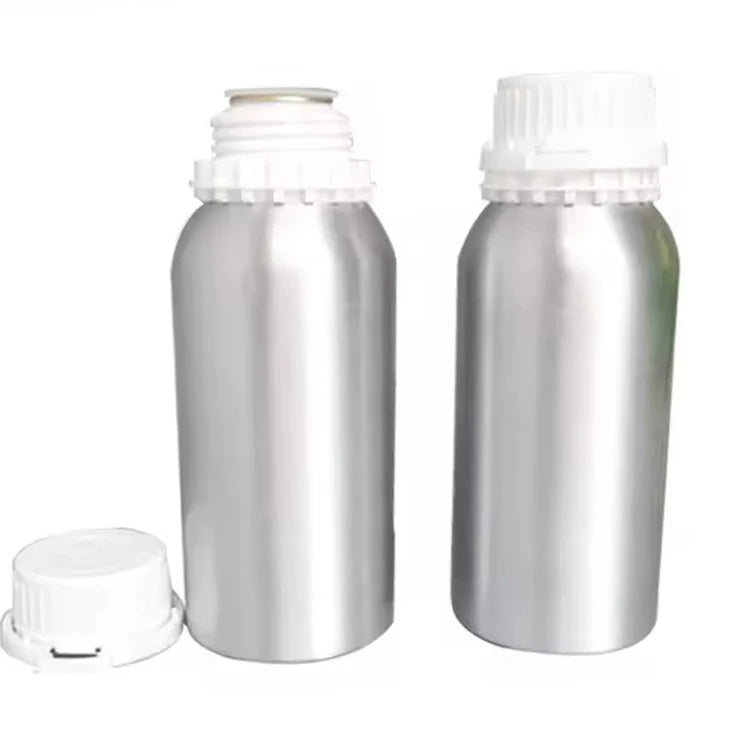 Custom Essential Oil 100ml Round Cosmetic Refillable Silver Empty Metal Aluminum Bottle