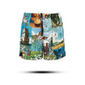 Customizable Van Gogh Series Men's Sporty Eco-Friendly Breathable Mid Waist Elastic Tapestry Shorts Set