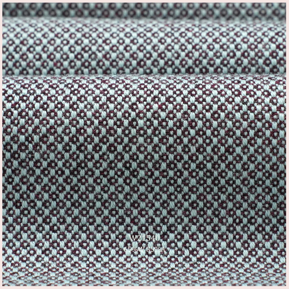 Classic Elegance Woven Organic Eco-Friendly Wool Blend 65%Wool 35%Acrylic Heavyweight Upholstery Fabric for Sofa Pillow Home
