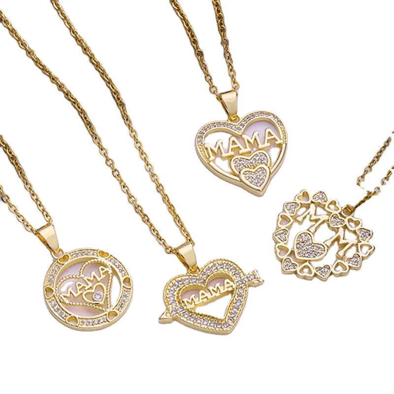 Fashion Mother'S Day Mom Letter Necklace Stainless Steel Mom Name Pendant Necklace