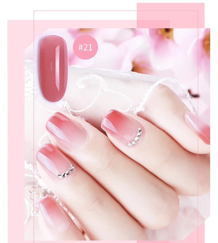 Vinimay 36 Colors Nail Gel Nude Polish Bright Sakura Pink Gel Nail Polish Set Box Soak Off UV Gel Polish Set for Salon