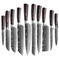 Professional Chef Damascus Steel Knife Set Elegant Pattern Kitchen Knives Pricing