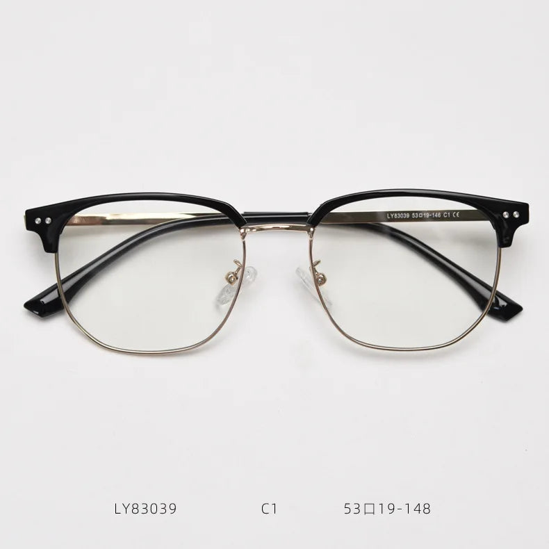 Brand Design Fashion Women's Glasses Frame TR90+Metal Half Frame Prescription Optics EyEglasses