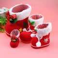Wholesale Christmas Candy Boots Xmas Decor Indoor Decoration Xmas Party Favor Bag Candy Hanging Decor Bag