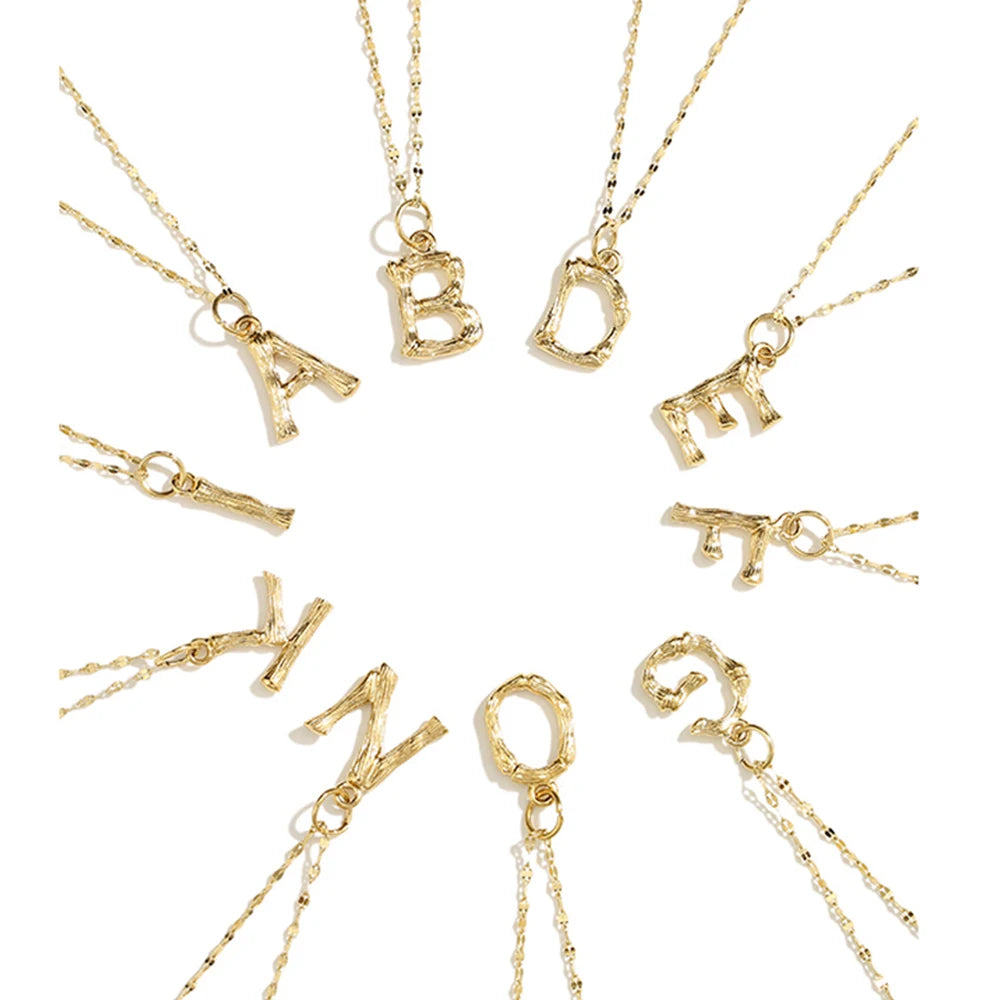 EManco European and American Fashion 26 Letter Unusual Necklace Clavicle Chain