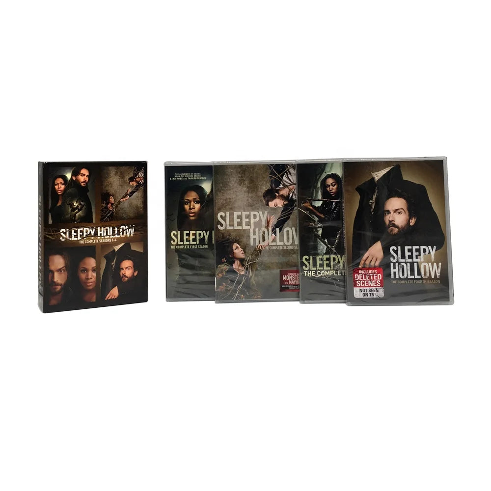Duplication Printing DVD BOXED SETS MOVIES TV Show Films Factory Supply Seller Sleepy Hollow Season 1-4 18 Dvd Complete Series