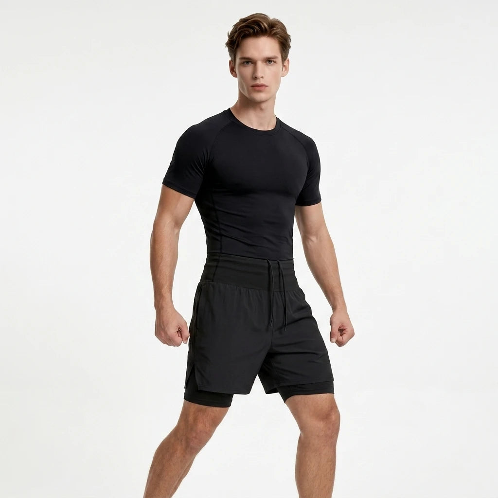 New Arrival Quick-Drying Lightweight 4-Way Stretch Breathable Plus-Size Knee-Length Gym Running Fitness Apparel; Custom Logo
