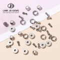 JD 50 Pcs/lot 7 Style Jewelry Bead Stainless Steel Loose Spacer Beads Small Ring Metal Bead for Jewelry Making Diy Accessories