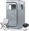 Smartmak 1 Person Portable Steam Sauna Foldable Wet Mini Sauna with 4L Steam Generator