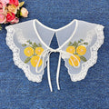Embroidered Beads Fresh Three Small Yellow Flower Collar
