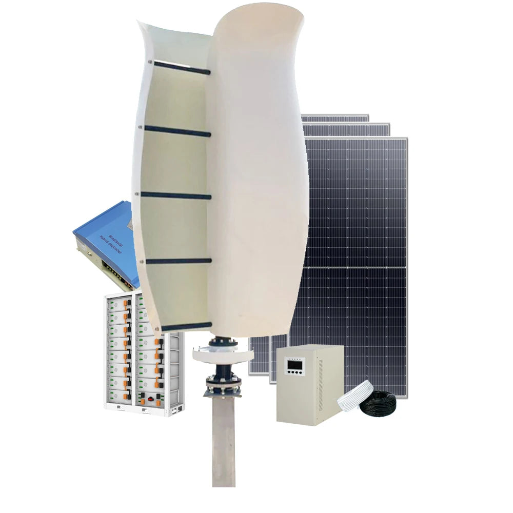 Rooftop 1kw 5kw 10kw 20kw Tulip Windmill Power Plant Vertical Axis Wind Generator 1000w  Wind Turbine for Home Used Free Energy