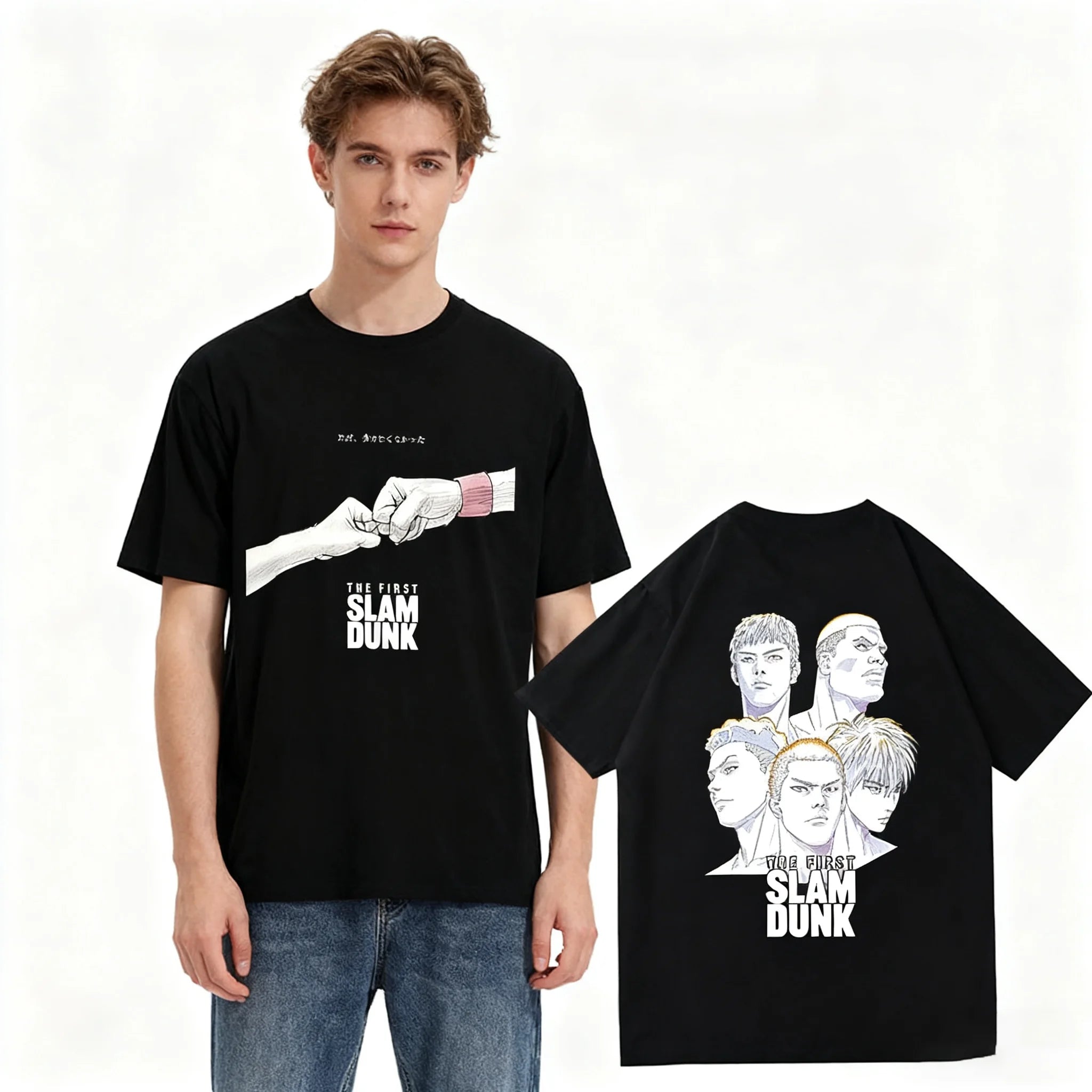 Fitspi Anime Sakuragi Hanamichi Kaede Rukawa Tee Oversized Japanese Manga Unisex Short Sleeve