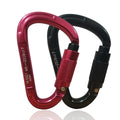 Aluminum 7075 D Shaped 25KN Locking Carabiner for Climbing Hammock Rappealing