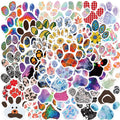 50PCS Fashional Boho Style Colorful Floral Footprints Animals Dog Paws Print Decals
