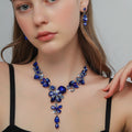 High-End Zircon Diamond Geometric Necklace & Earrings Set  Stylish Clavicle Chain for Wholesale Accessories