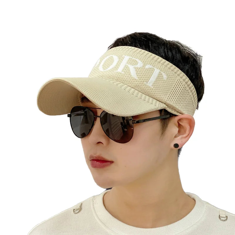 Stylish Unisex Polyester Sun Visor Hat Cap Outdoor Adventures Custom Logo for Travel and Casual Use Adults