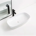 Customized Matt Colored Ceramic Art Hand Washing Basin Above Counter Rectangular Bathroom Sink