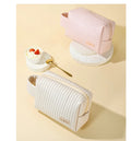 Makeup Bag Leather Zipper Pouch Travel Cosmetic Bags for Women and Girls