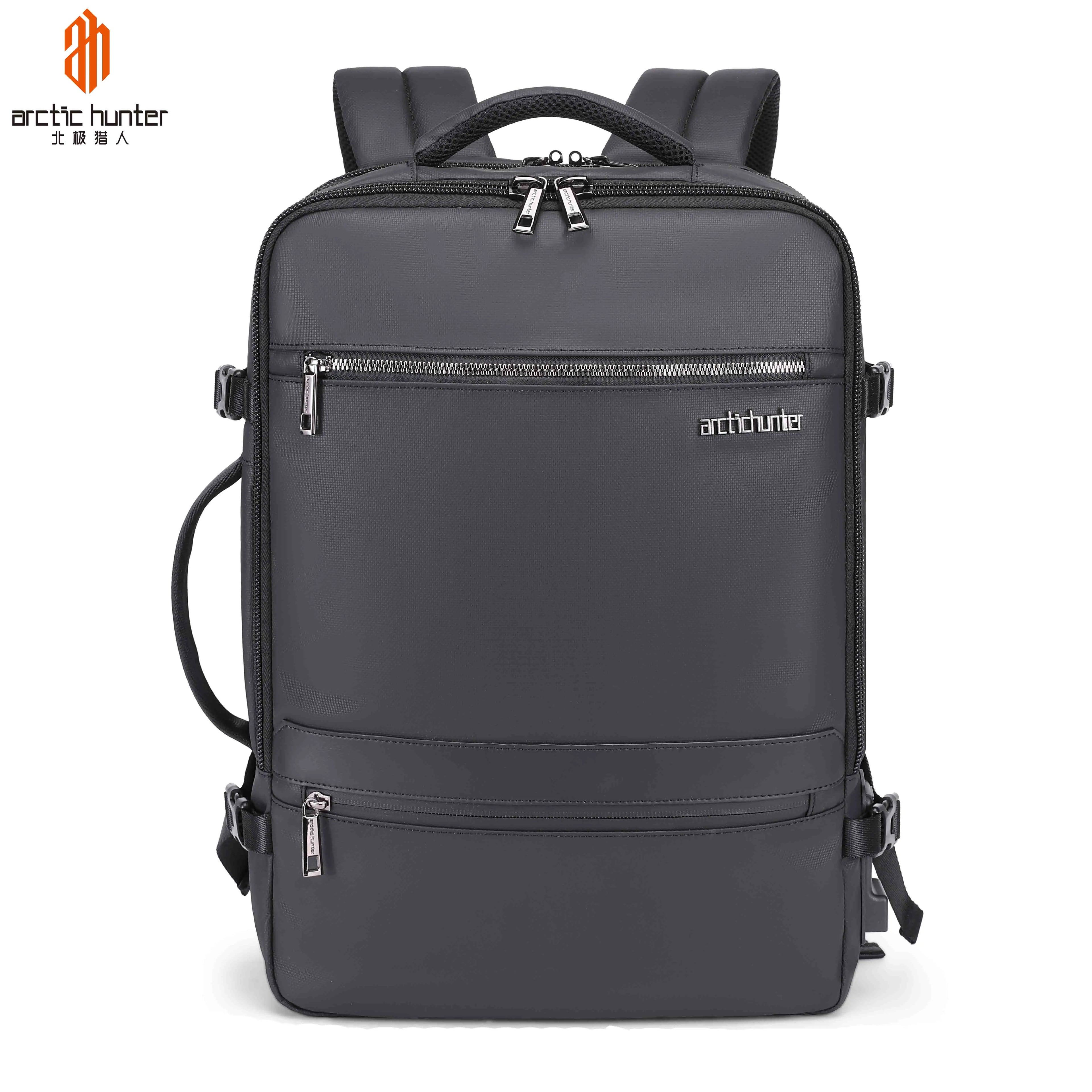 Arctic Hunter Business Style External Frame Polyester Waterproof RFID USB Charge Laptop Travel Backpack Durable Large Capacity