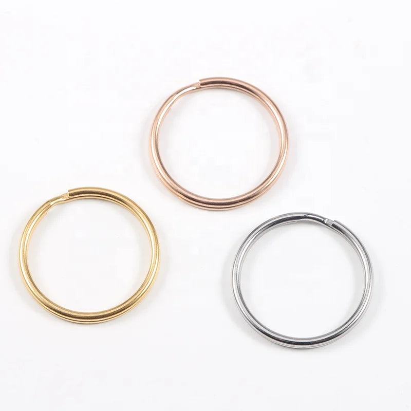 25mm Stainless Steel Mirror Polished KeyChains Accessories Key Rings