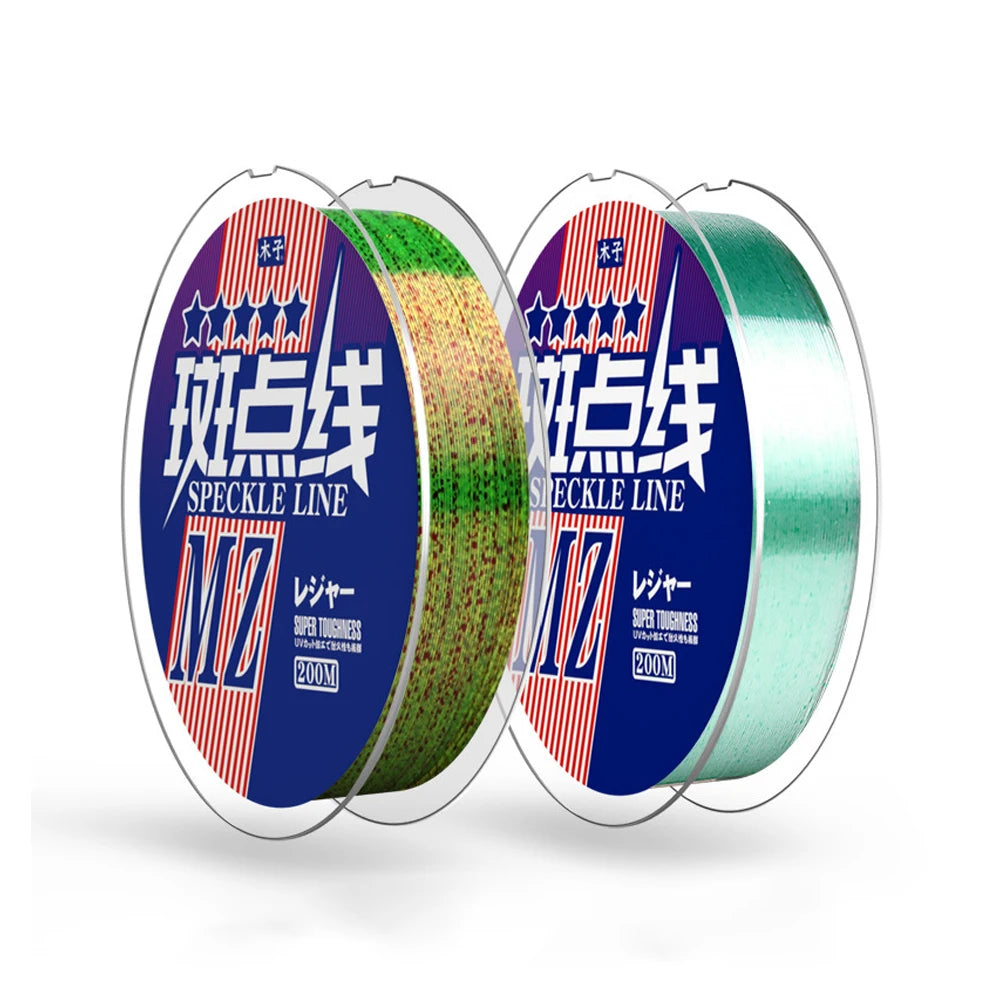 200M Monofilament Camouflage Luminous Spot Coating Nylon Fishing Line Fluorocarbon Fishing Line Nylon Leader Fishing Line
