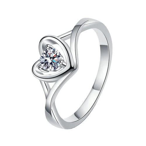 0.3ct Moissanite Women Ring Exquisite Heart Ring Jewelry 925 Sterling Silver Ring Moissanite Engagement Jewelry