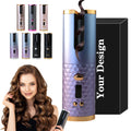 4000 MAh Portable Travel Hair Curler USB Rechargeable Cordless Automatic Curling Iron With LCD Display 6 Temps