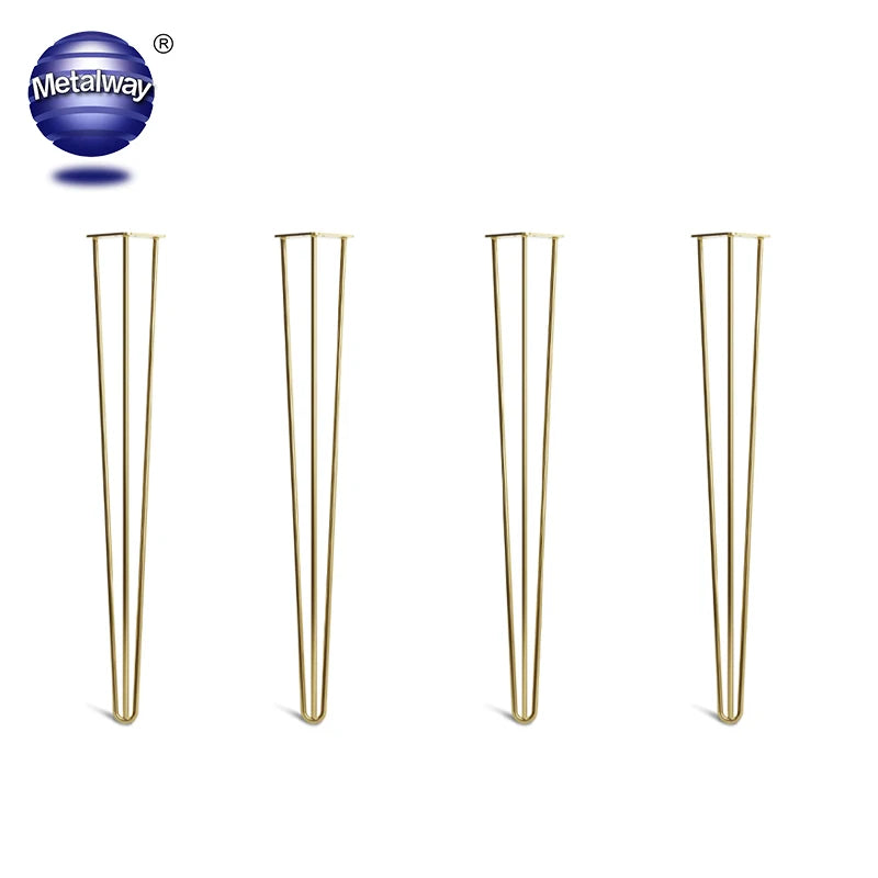 Modern Iron Hairpin Table Legs with Powder Coated Finish for Living Room Bedroom Kitchen Bathroom Home Bar & Hospital Use