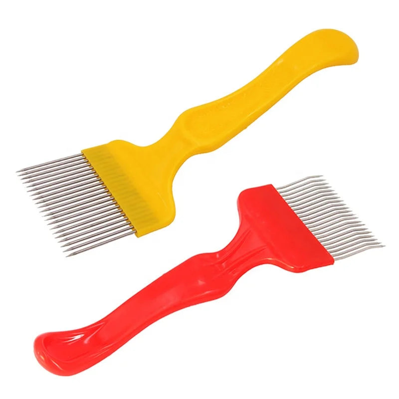 1PCS Stainless Steel 21 Needle Honey Fork Plastic Handle Uncapping Fork for Honeycomb