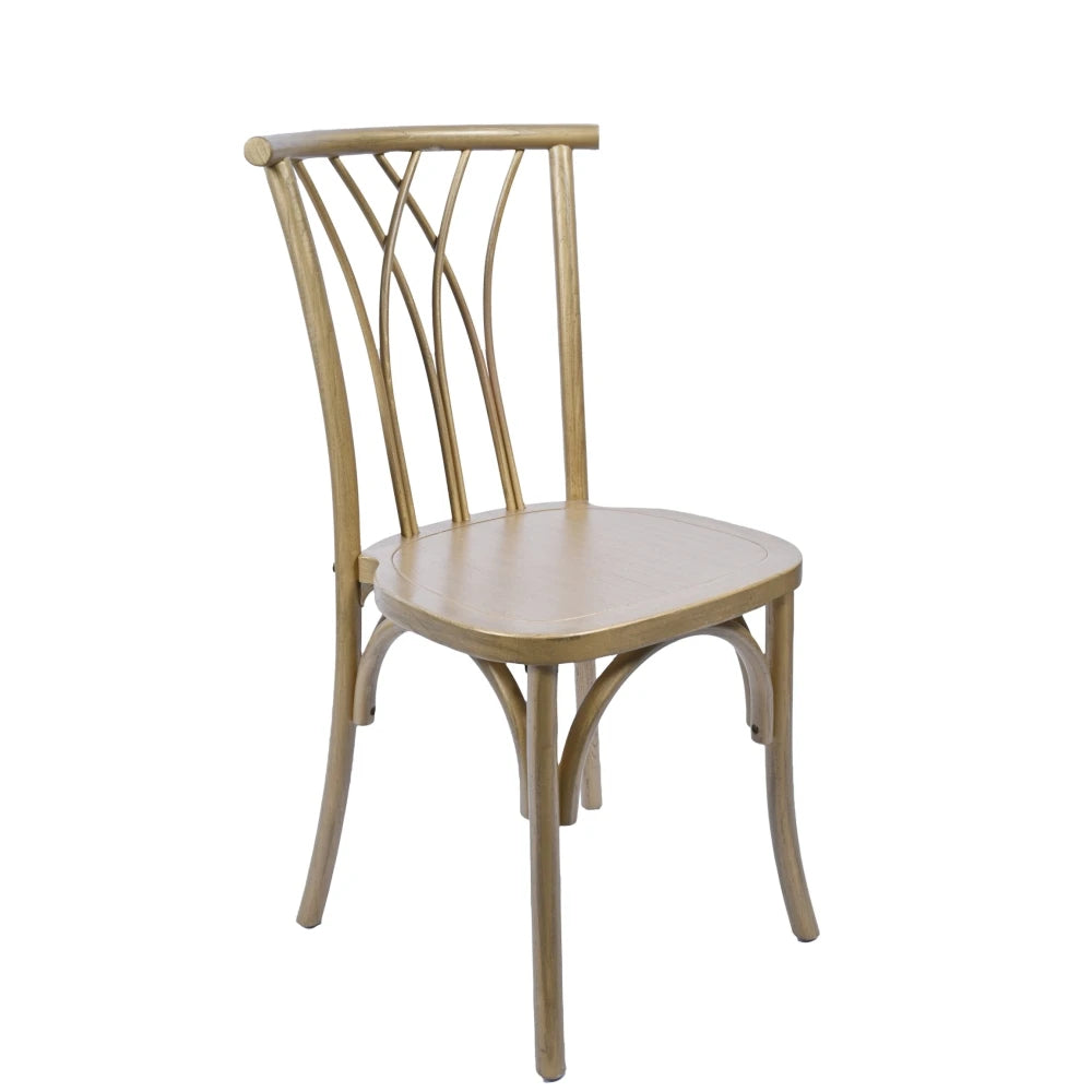 Solid Wood New Model Gold Wash Color Willow Chair for Party