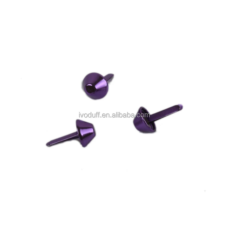 Metal Purple Blue Fuchsia 12mm Bag Feet Rivets Stud Handbag Purse Feet