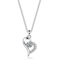 Waterproof 1Carat Fashion Jewelry S925 Sterling Silver Vvs1 Moissanite Necklace Wedding Heart Charm Necklace