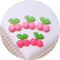 Pink Red Cherry Resin Charms Fruit Cabochon for Head Wears Nail Art Embellishment