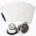 Stainless Steel Refillable Nespresso Coffee Capsules Reusable Pods with Paper Lids Fit for Nespresso Coffee Machines