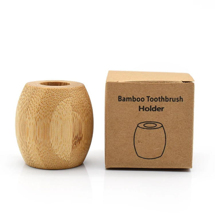 Portable Bamboo Wooden Toothbrush Holder Eco Friendly Single Toothbrush Stand for Travel