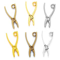 5 Color Alloy Tongs Charm for Key Chain Bracelet Necklace Pendant DIY Handmade Jewelry Accessories Making 21*11mm J469