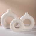 Nordic/ins Simple Plain Embryo Ceramic Vase Office Home Living Room Wall Decoration Dried Flower Container