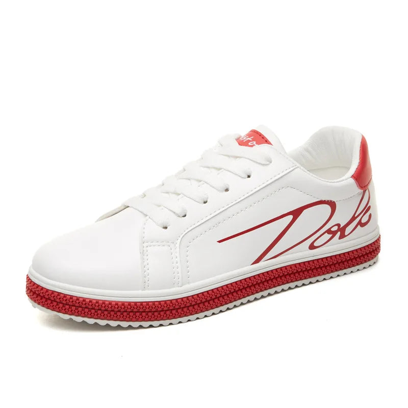 White and Black Sneakers Men's PU Leather Shoes Wholesale Man Sneakers Leisure Shoes 2026 Trendy